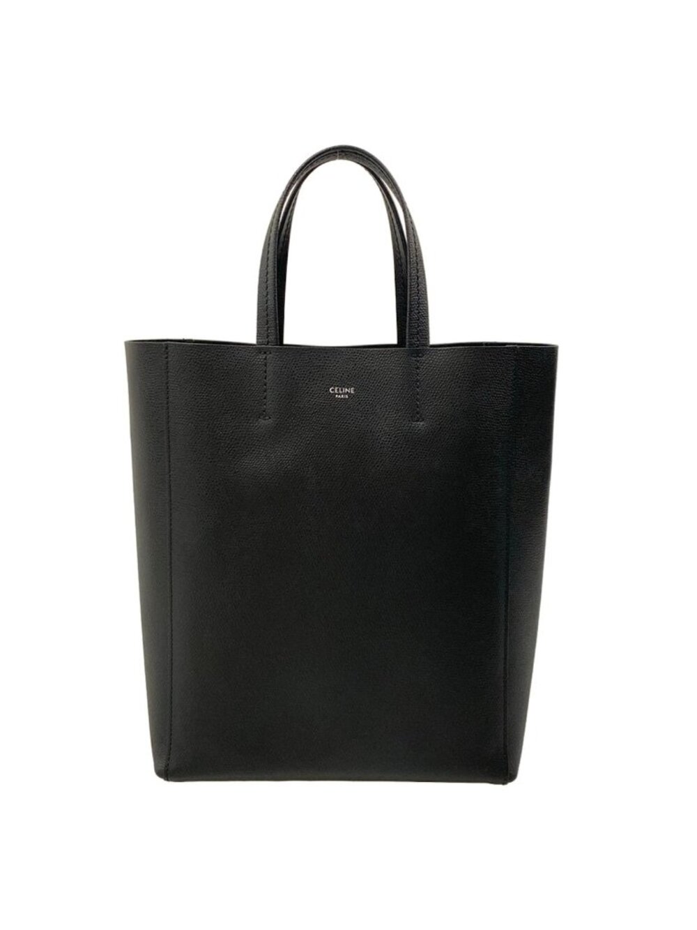 Celine Tote Vertical Cabas Mall Black Leather